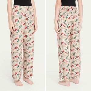 Hanro Jill Pajama Pants in Nocolor Sleepwear Lounge Size M Pockets Floral Comfy